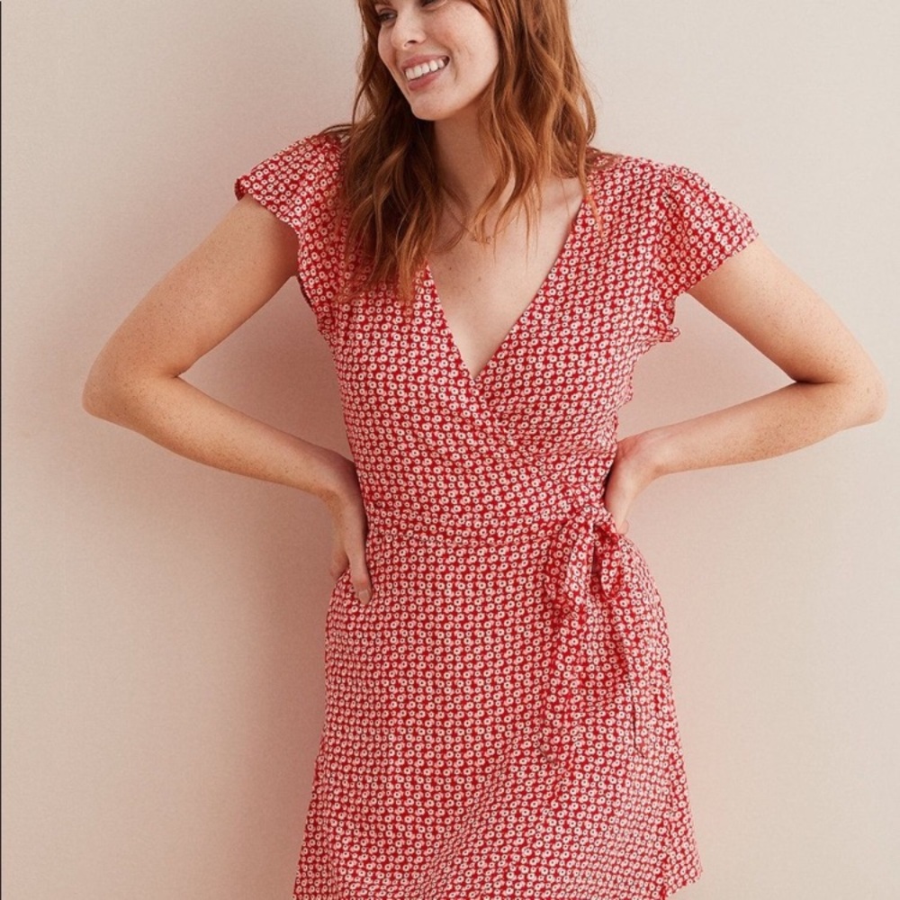 Aerie NWT XS flirty wrap mini dress